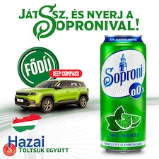 Soproni lime-mentás alkoholmentes sörital 0,0% 500 ml