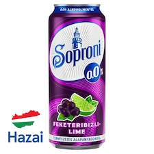 Soproni feketeribizli-lime-os alkoholmentes sörital 0,0% 500 ml