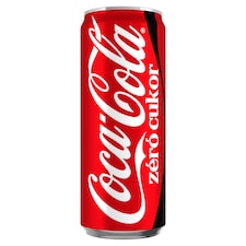 Coca-Cola zéró cukor colaízű energiamentes szénsavas üdítőital édesítőszerekkel 330 ml
