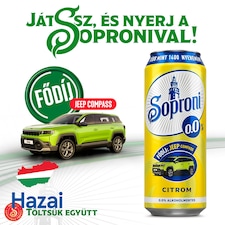 Soproni citromos alkoholmentes sörital 0,0% 500 ml