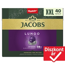 Jacobs Lungo Intenso őrölt-pörkölt kávé kapszulában 40 db 208 g
