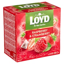Loyd málna és eper ízű filteres gyümölcstea 20 filter 40 g