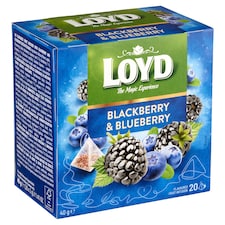 Loyd fekete áfonya és szeder ízű filteres gyümölcstea 20 filter 40 g