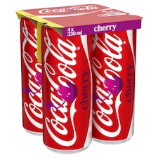 Coca-Cola Cherry cola- és cseresznyeízű szénsavas üdítőital 4 x 330 ml