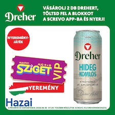 Dreher Hidegkomlós világos sör 4,5% 0,5 l