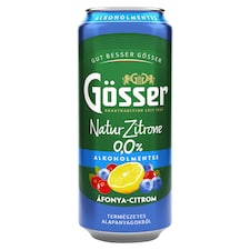 Gösser Natur Zitrone áfonya-citrom ízű alkoholmentes sörital 0,0% 500 ml