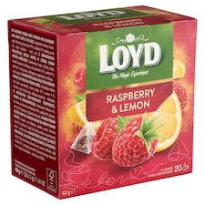 Loyd málna és citrom ízű filteres gyümölcstea 20 filter 40 g