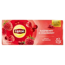 Lipton Fruit Infusion Raspberry & Cranberry ízesített gyümölcstea 20 teafilter 32 g