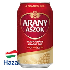 Arany Ászok tradicionális világos sör 4,3% 0,33 l