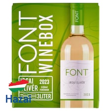 Font Kunsági Irsai Olivér fehér, száraz bor 11,5% 3 l