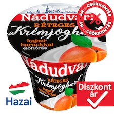 Nádudvari réteges élőflórás krémjoghurt kajszibarackkal 180 g