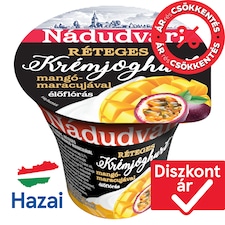 Nádudvari élőflórás réteges krémjoghurt mangó-maracujával 180 g