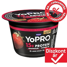Danone YoPro sovány joghurt eperrel, édesítőszerekkel 160 g