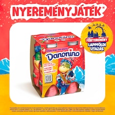 Danone Danonino zsírszegény epres joghurtital kalciummal és D3-vitaminnal 4 x 100 g (400 g)