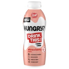 Zott Hungry? eper ízű ital, hozzáadott vitaminokkal ásványi anyagokkal, édesítőszerekkel 500 ml