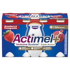 Danone Actimel+ eper- és gránátalmaízű zsírszegény joghurtalapú ital 8 x 100 g (800 g)