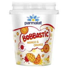 Parmalat Bobbastic tejalapú készítmény mangós-narancsos töltelékkel töltött zselégolyókkal 300 g