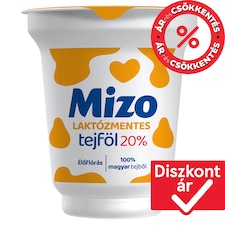 Mizo laktózmentes tejföl 20% 150 g