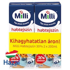 Milli UHT habtejszín 30% 2 x 200 ml