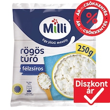Milli félzsíros rögös túró 250 g