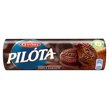 Győri Pilóta tripla kakaós krémmel töltött kakaós keksz 180 g