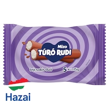 Mizo Túró Rudi natúr túródesszert tejcsokoládé bevonattal 5 x 2 x 15 g (150 g)