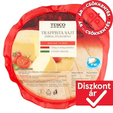 zsíros, félkemény trappista sajt