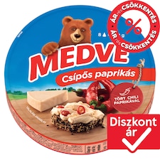 Medve csípős paprikás kenhető, félzsíros ömlesztett sajt 8 x 17,5 g (140 g)