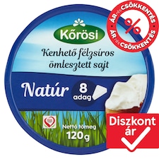 Kőrösi natúr kenhető félzsíros ömlesztett sajt 8 db 120 g