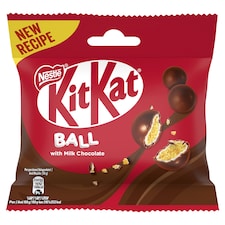 KitKat Ball ropogós búzapehelygolyók fehér krémmel és tejcsokoládéval bevonva 36 g