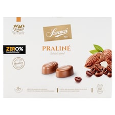 Szerencsi Zero% praliné kávés és mandulás krémmel töltött tejcsokoládé édesítőszerrel 105 g