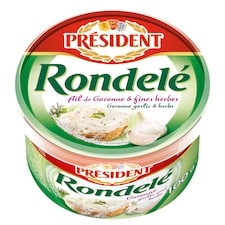 Président Rondelé fokhagymás-zöldfűszeres sajt 100 g