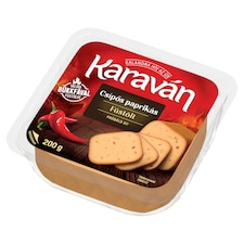Karaván csípős paprikás füstölt, zsíros, vágható ömlesztett sajt 200 g