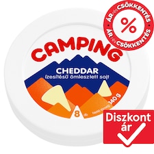 Camping cheddar ízesítésű ömlesztett sajt 8 db 140 g