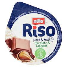 Müller Riso tejberizs desszert csokoládé-mogyoró ízű készítménnyel 200 g