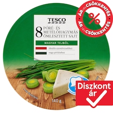 póré- és metélőhagymás ömlesztett sajt 8 db 140 g