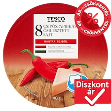 csípőspaprikás, félzsíros, kenhető ömlesztett sajt 8 db 140 g