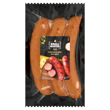 Grill Master Käsekrainer füstölt, főtt húskészítmény sertés- és marhahúsból, sajttal töltve 360 g