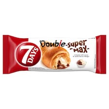 7DAYS Double Super Max croissant kakaós töltelékkel és vaníliaízű töltelékkel 110 g