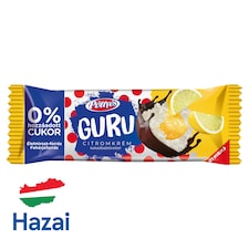 Pöttyös Guru 0% túródesszert kakaós étbevonattal, citromos krémtöltelékkel 30 g