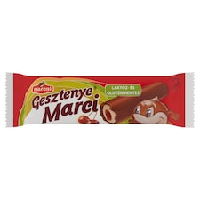 Maroni Gesztenye Marci házi meggydzsemmel töltött gesztenyerúd kakaós bevonómasszával mártva 30 g