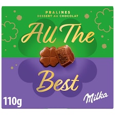 Milka Thank You alpesi tejcsokoládé praliné kakaós krémtöltelékkel 110 g