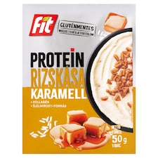 Fit Protein rizskása vajkaramellás ízesítéssel, kollagénnel és szójafehérjével 50 g
