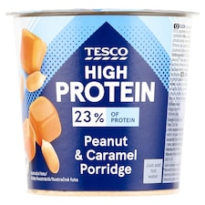 High Protein instant földimogyorós zabkása, pörkölt földimogyoró- és karamelldarabokkal 65 g