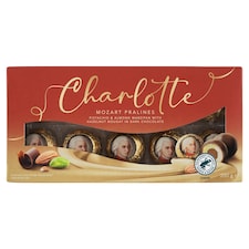 Charlotte Mozart Pralines praliné étcsokoládéval és tejcsokoládéval bevonva 200 g