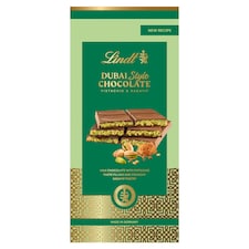 Lindt Dubai Style tejcsokoládé, pisztáciás és ropogós, pirított Kadayif tésztás töltelékkel 145 g