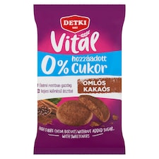 Detki Vital omlós kakaós keksz hozzáadott cukor nélkül, édesítőszerekkel 180 g