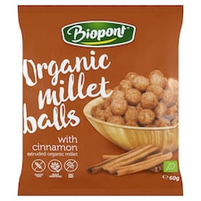 Biopont bio gluténmentes fahéjas kölesgolyó 60 g