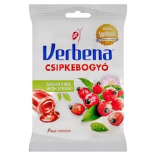 Verbena töltött keménycukorka édesítőszerekkel csipkebogyó kivonattal és C vitaminnal 60 g