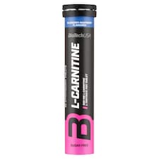 BioTechUSA L-Carnitine cukormentes áfonya-málna ízű étrend-kiegészítő pezsgőtabletta 20 db 80 g